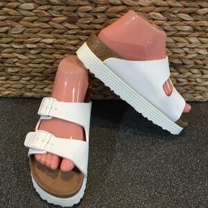 Papillio Birkenstock White Sandals